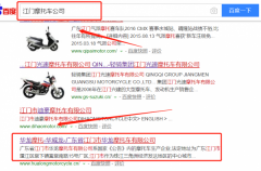 广东省江门市华龙摩托车有限公司跟本公司签订SEO推广项目
