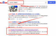 台州*源电子科技有限公司网站排名到首页按天扣费