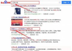 江苏鼎盛化工有限公司和我公司签订百度快照排名项目
