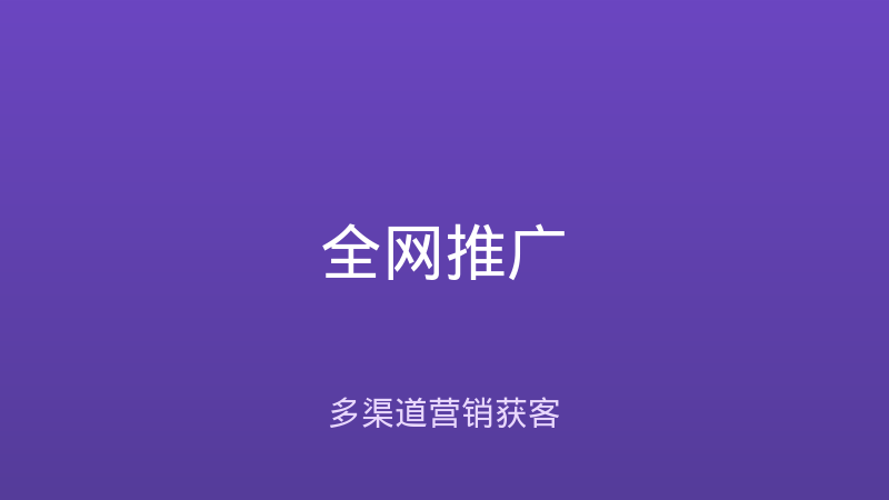 全网推广